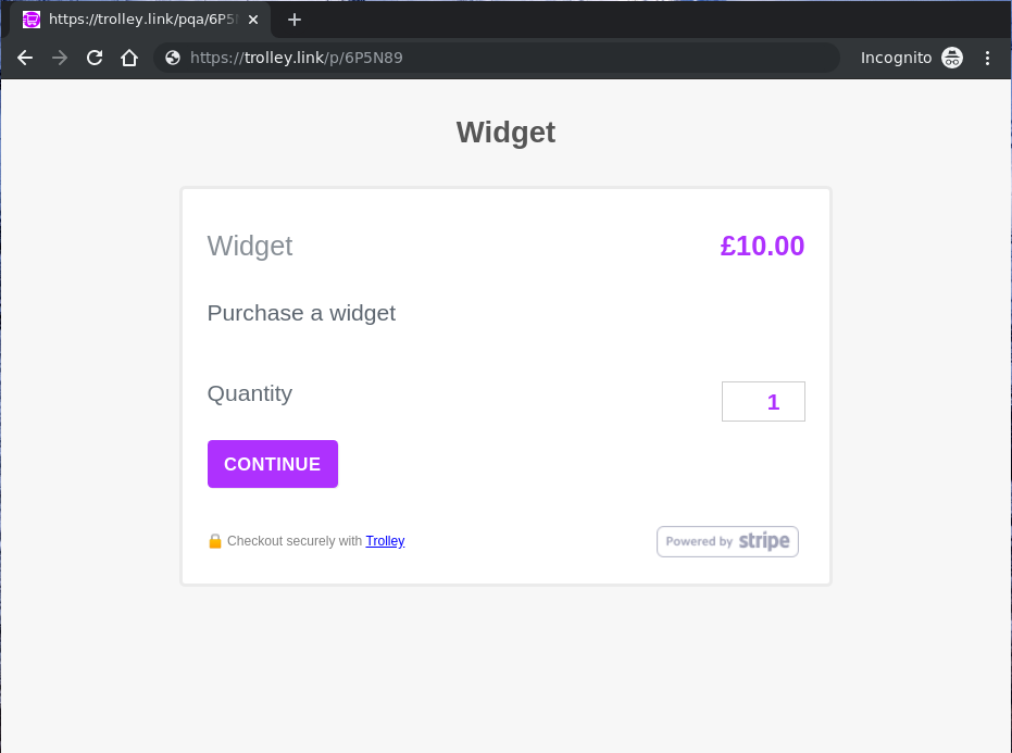 Hosted payment page