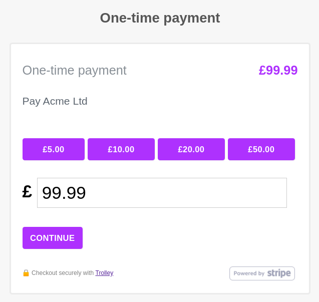 Hosted payment page